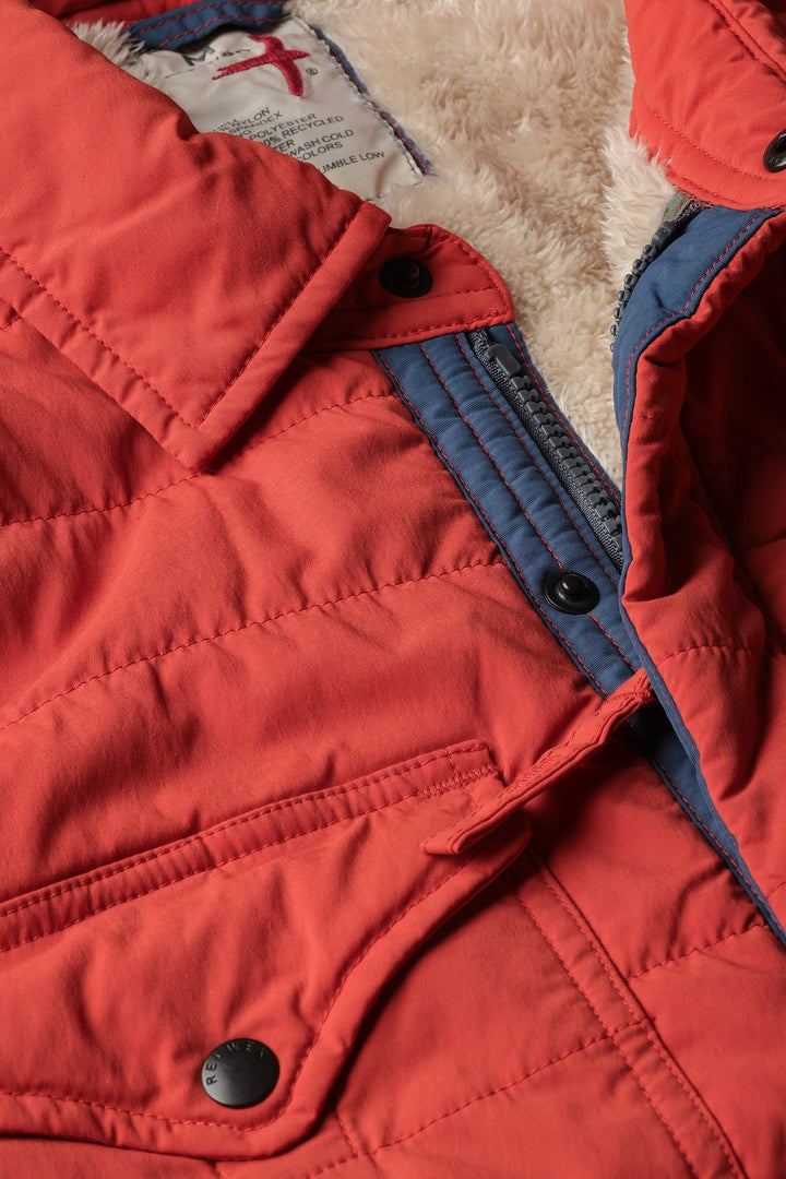 Quilted Superfleece Jacket | Dark Orange