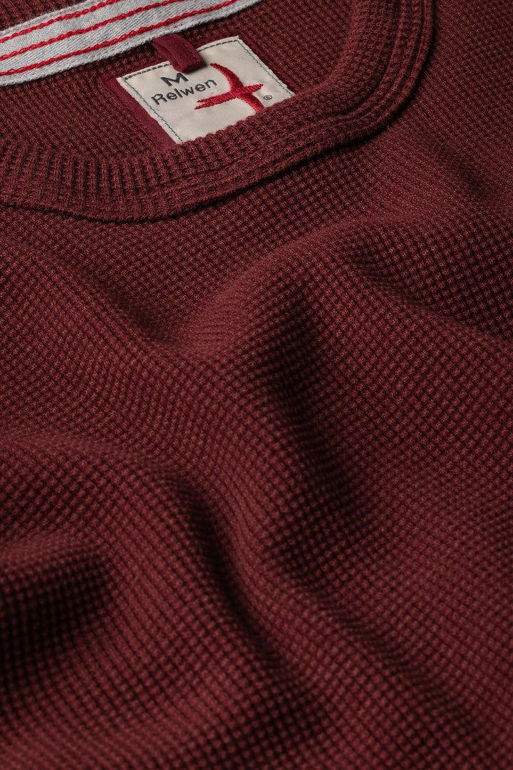 Bi-Waffle Crew | Burgundy