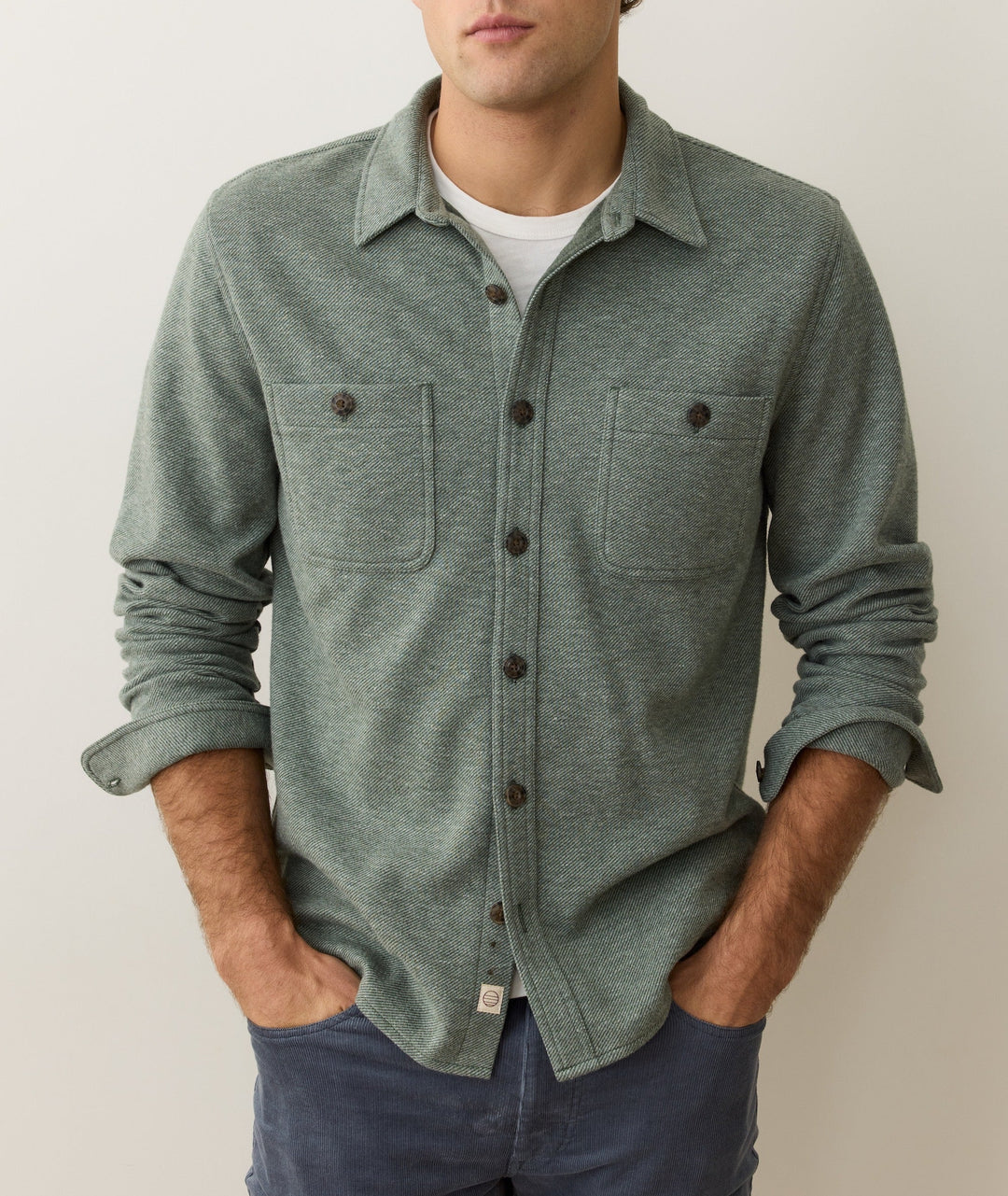 Pacifica Stretch Twill Overshirt | Olive