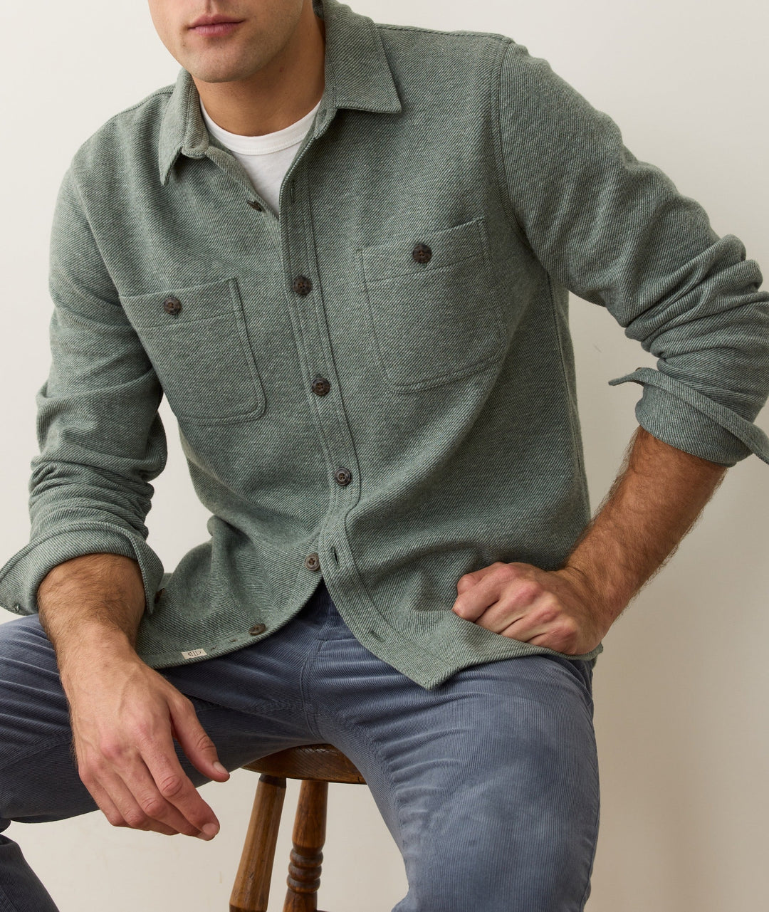 Pacifica Stretch Twill Overshirt | Olive