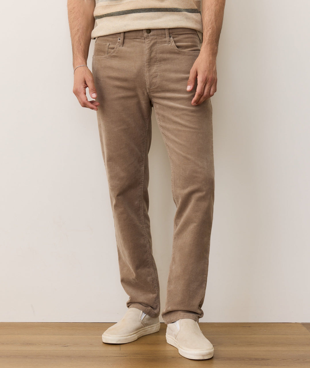 Flex Terry Slim Straight Cords |Taupe