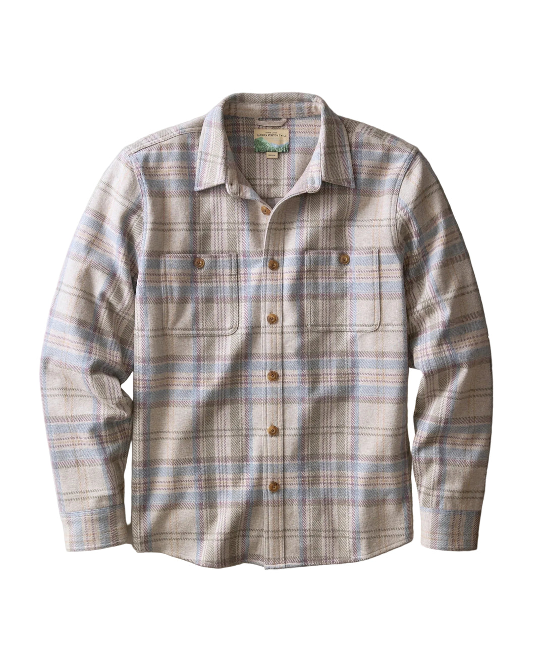 Pacifica Stretch Twill Overshirt | Grey Plaid