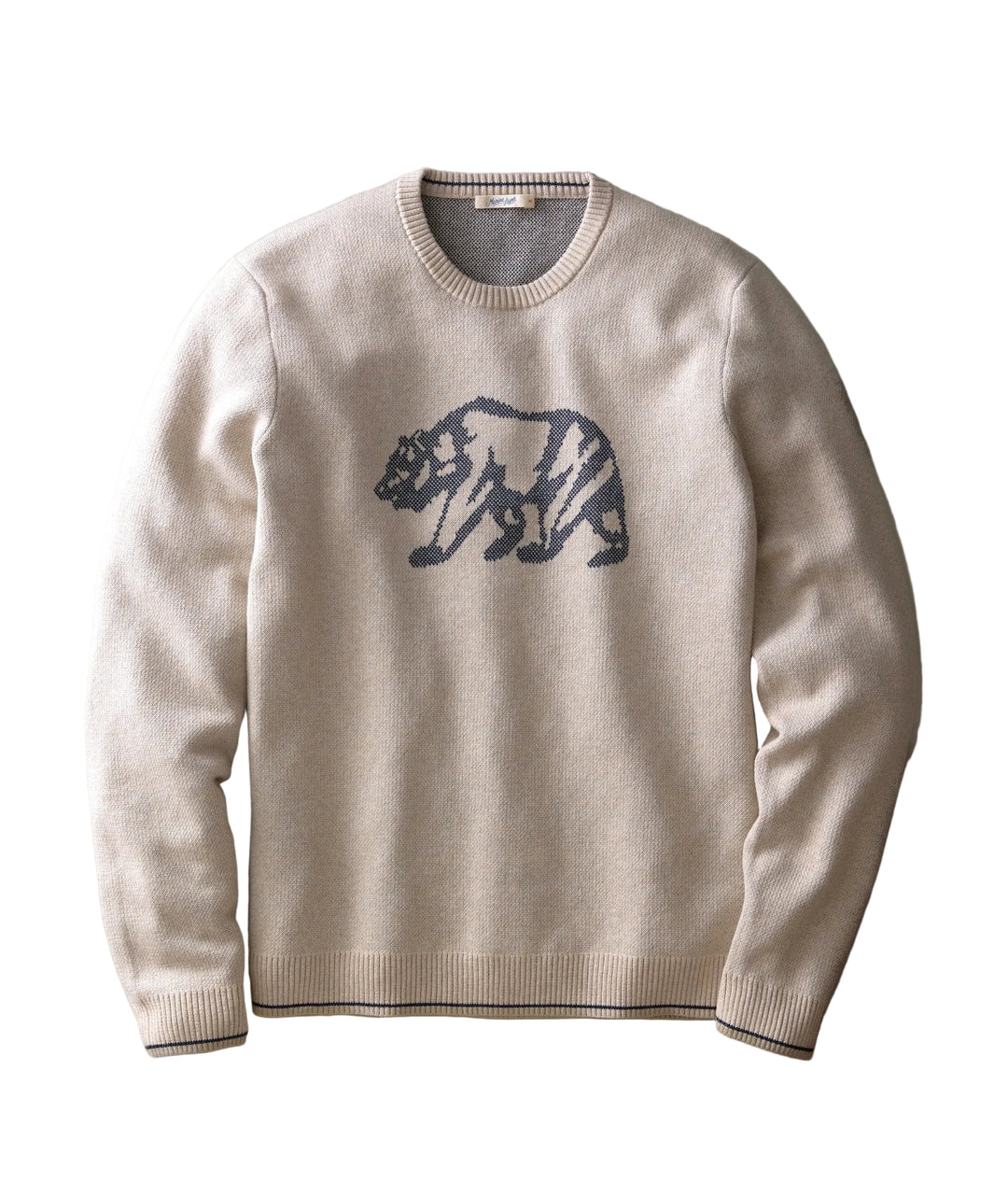 Varsity Intarsia Crew Sweater | Oatmeal