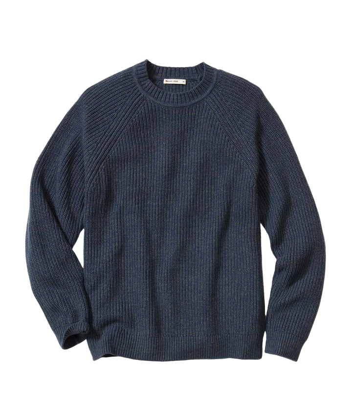 Inverness Crew Sweater | Navy & Green