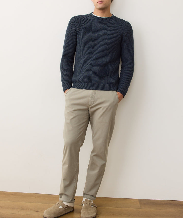 Inverness Crew Sweater | Navy & Green