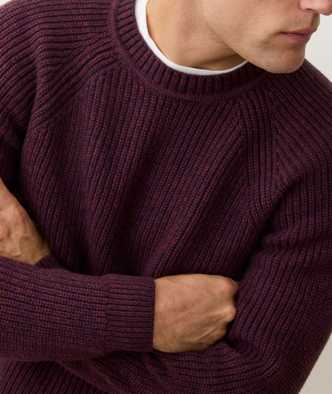 Inverness Crew Sweater | Sangria & Veneer