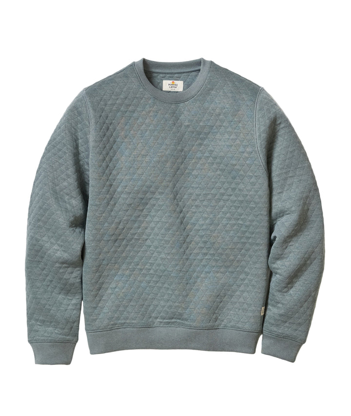 Corbet Quilted Crew | Dusty Pine