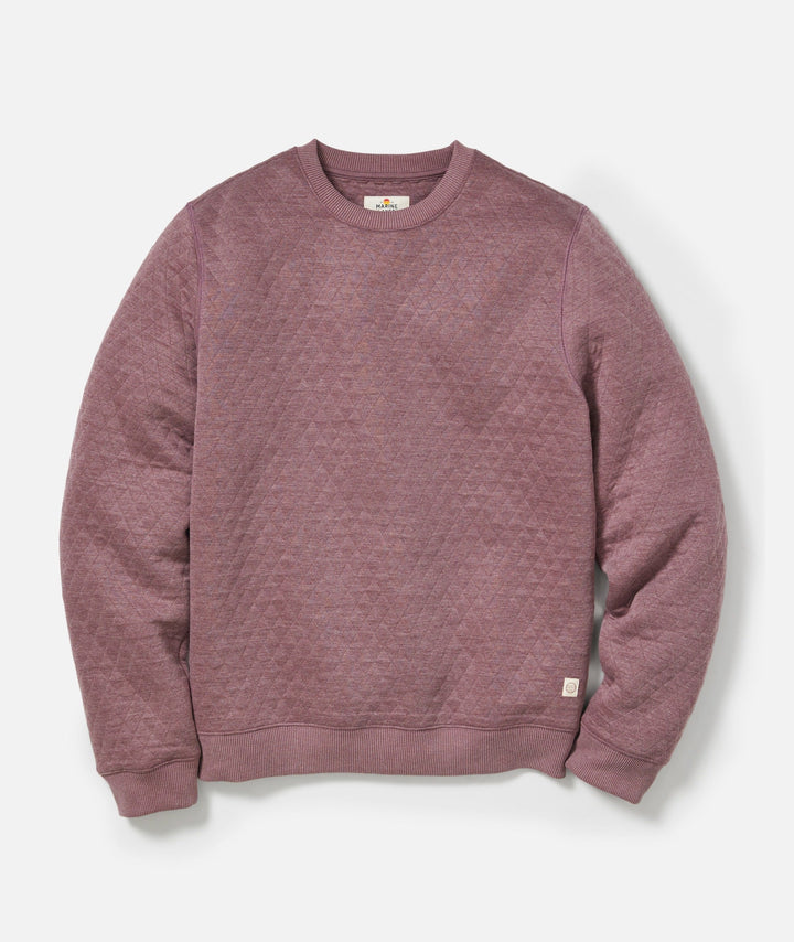 Corbet Quilted Crew | Plum Steel