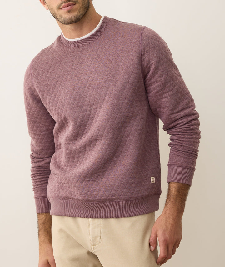 Corbet Quilted Crew | Plum Steel