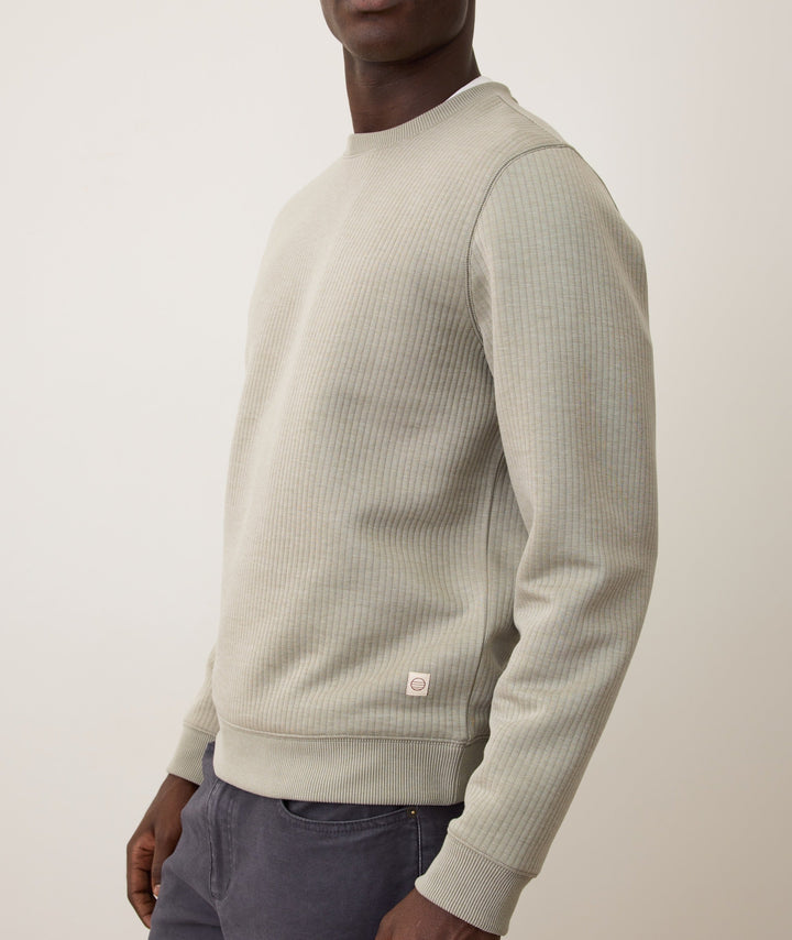 Corbet Quilted Crewneck | Taupe