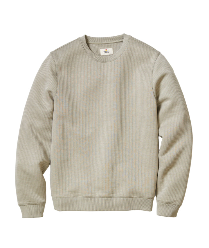 Corbet Quilted Crewneck | Taupe