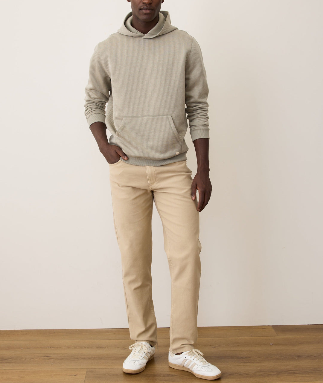 Corbet Quilted Hoodie | Taupe