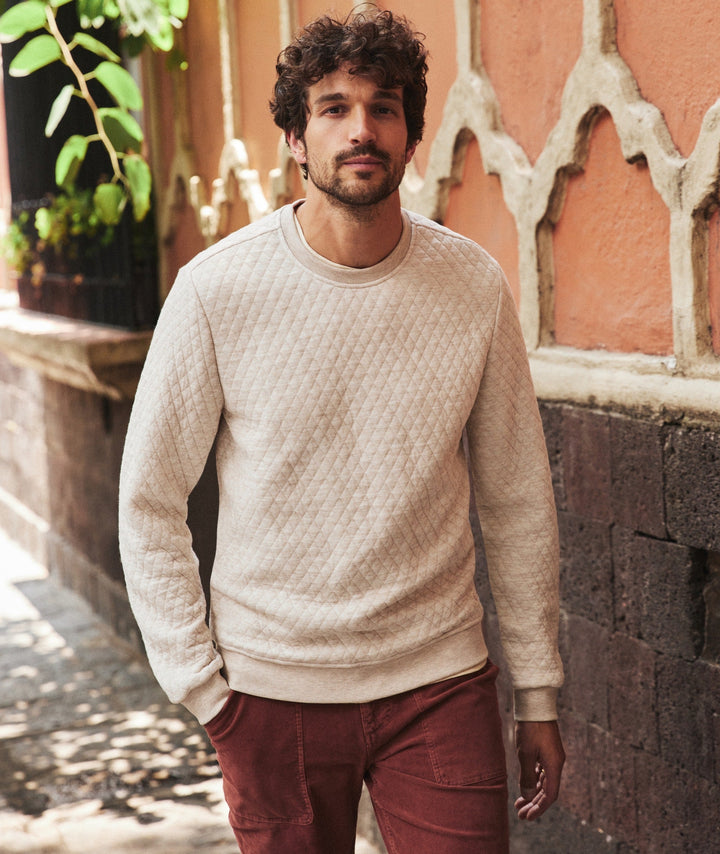 Corbet Quilted Crew | Oat