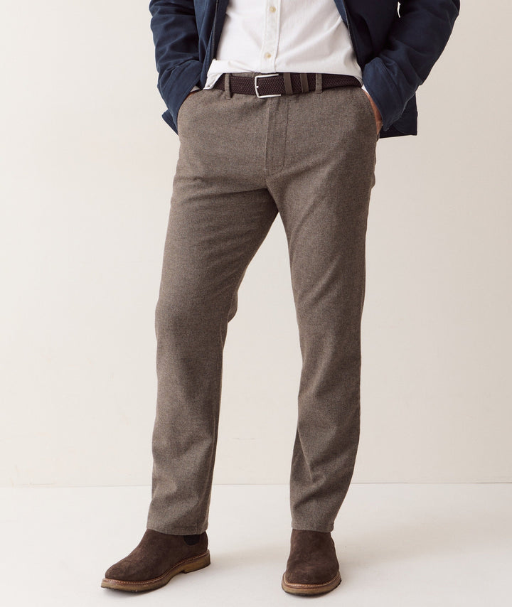 Saturday Houndstooth Chino - Slim Straight | Dark Taupe