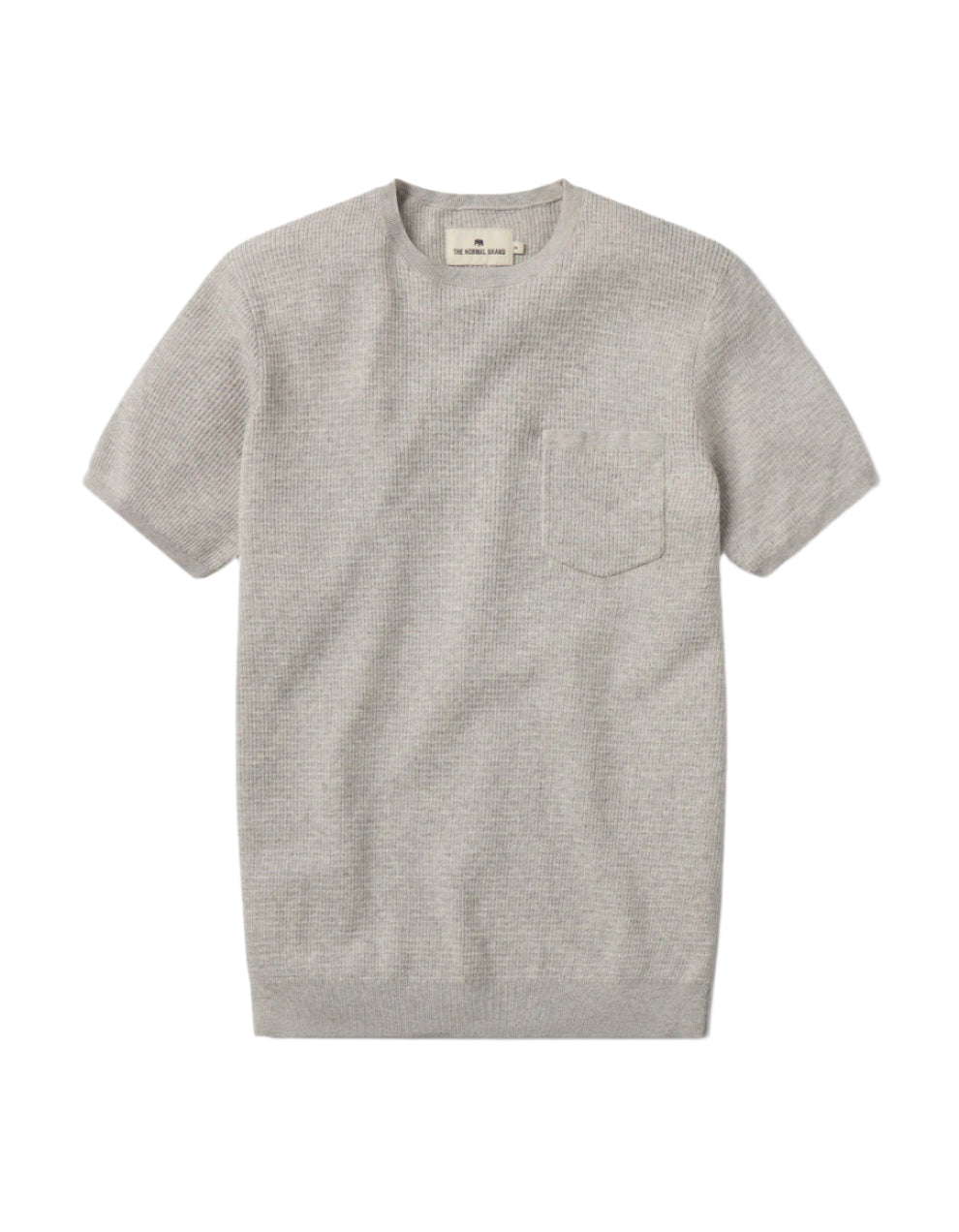 Waffle Knit Sweater Tee | Stone