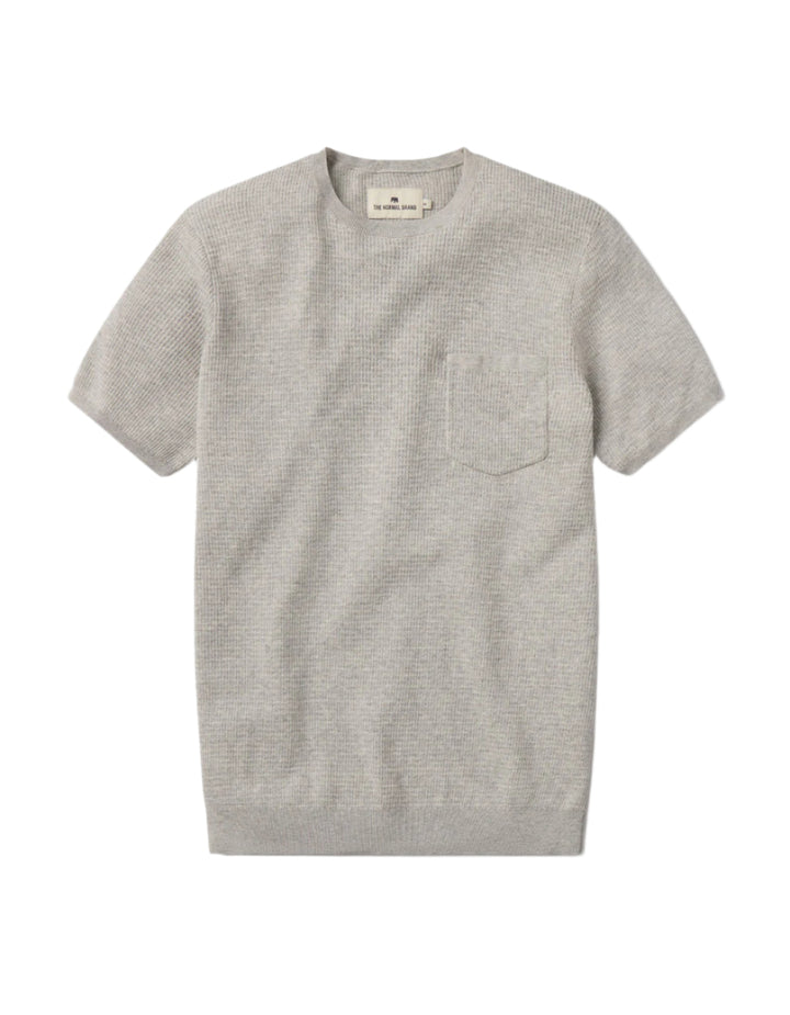 Waffle Knit Sweater Tee | Stone