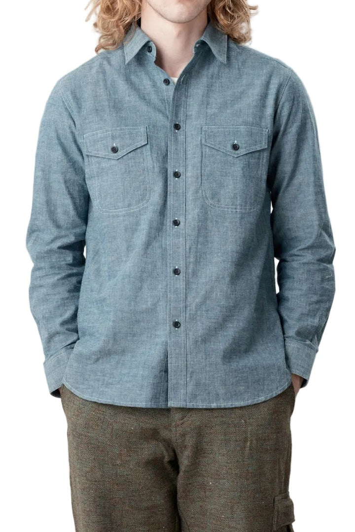 Mazdoor Shirt | Indigo Chambray