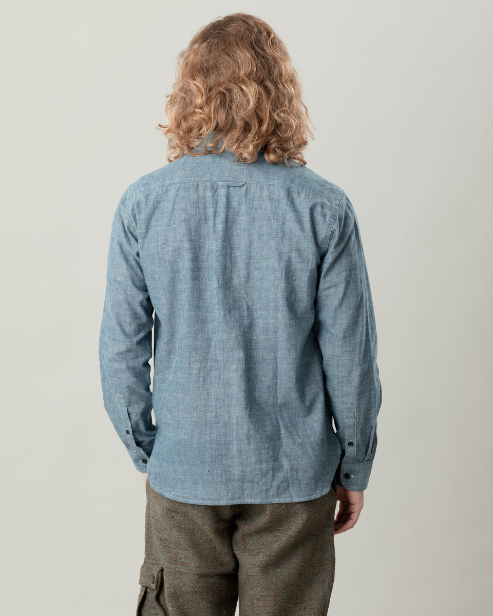 Mazdoor Shirt | Indigo Chambray