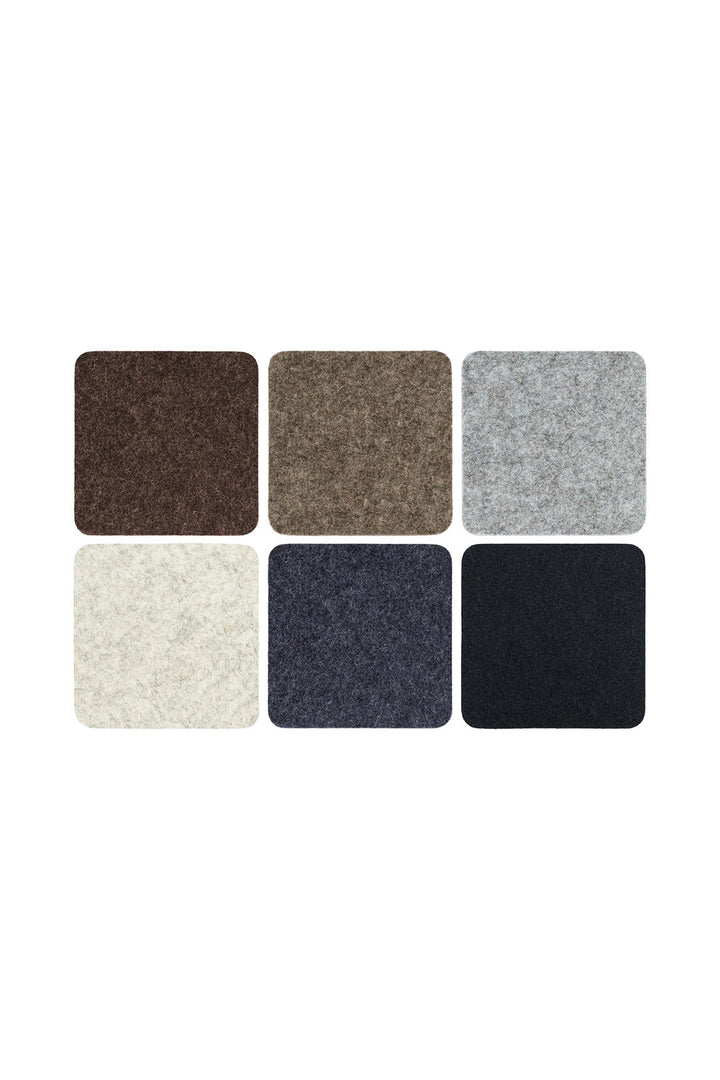 Felt Coaster 6 Pack, Square - Earth Mix