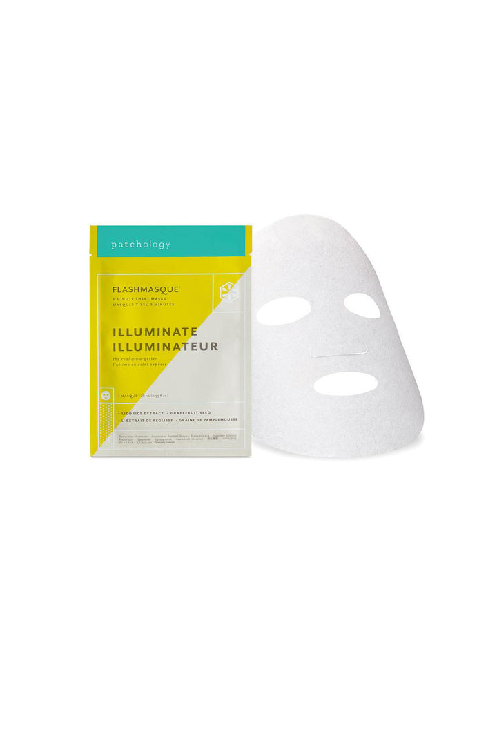 FlashMasque Illuminate, 4 Pack - 5 Minute Sheet Mask