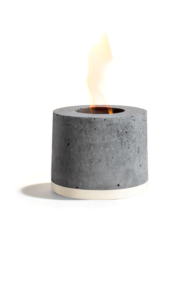 Personal Concrete Fireplace - Almond Aluminum Base