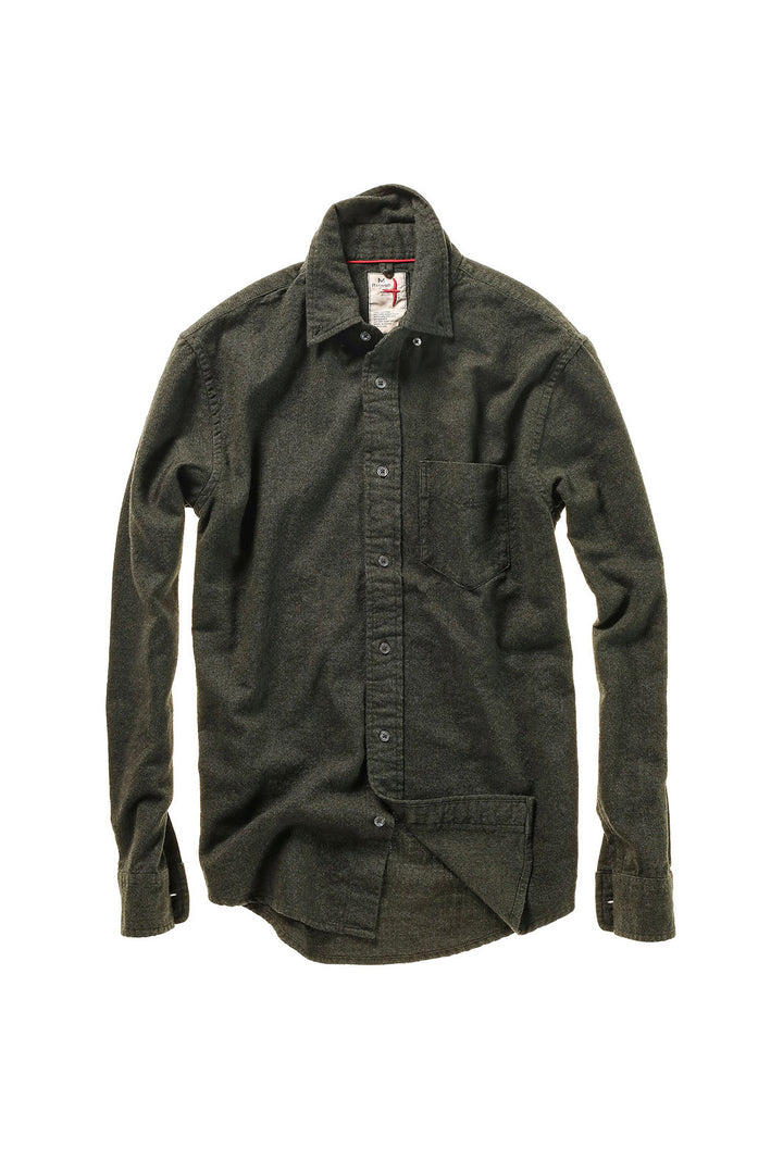 Flyweight Brushed Twill Button-Up - Dark Loden