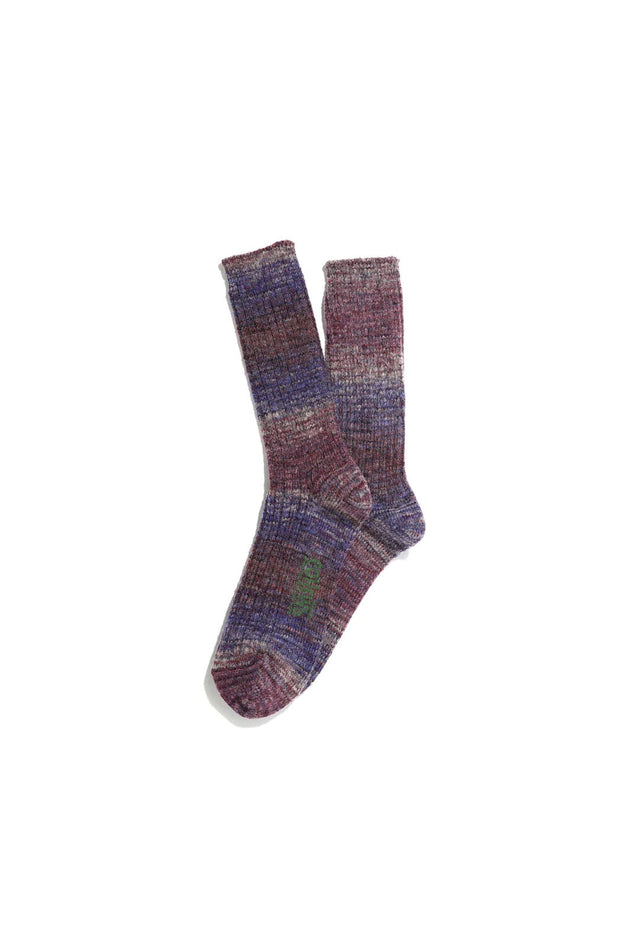 GO HEMP Splash Pattern Crew Socks - Purple