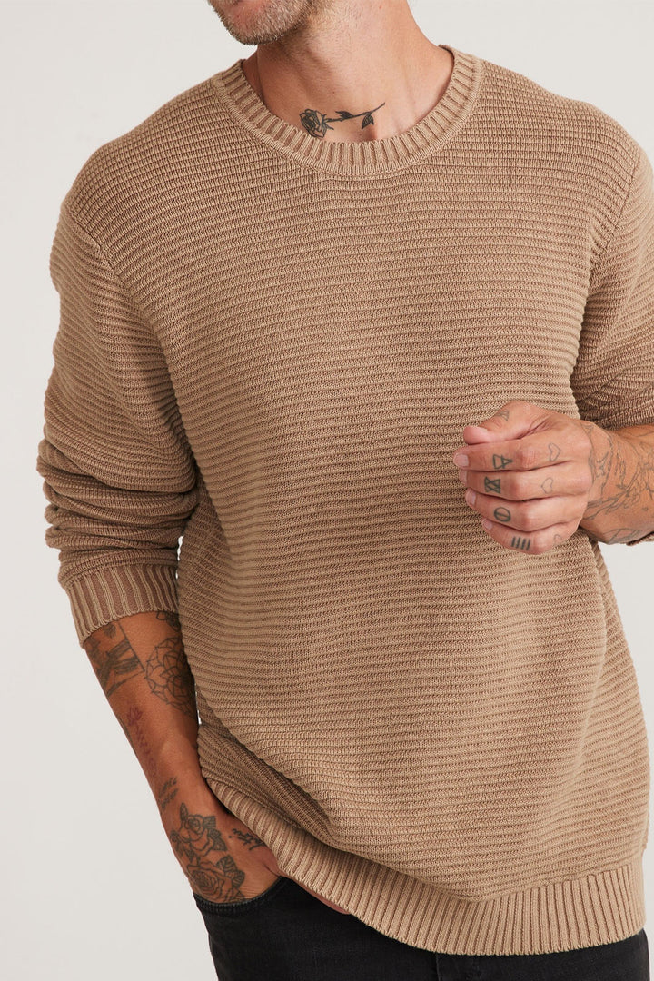 Garment Dye Crew Sweater - Toasted Coconut