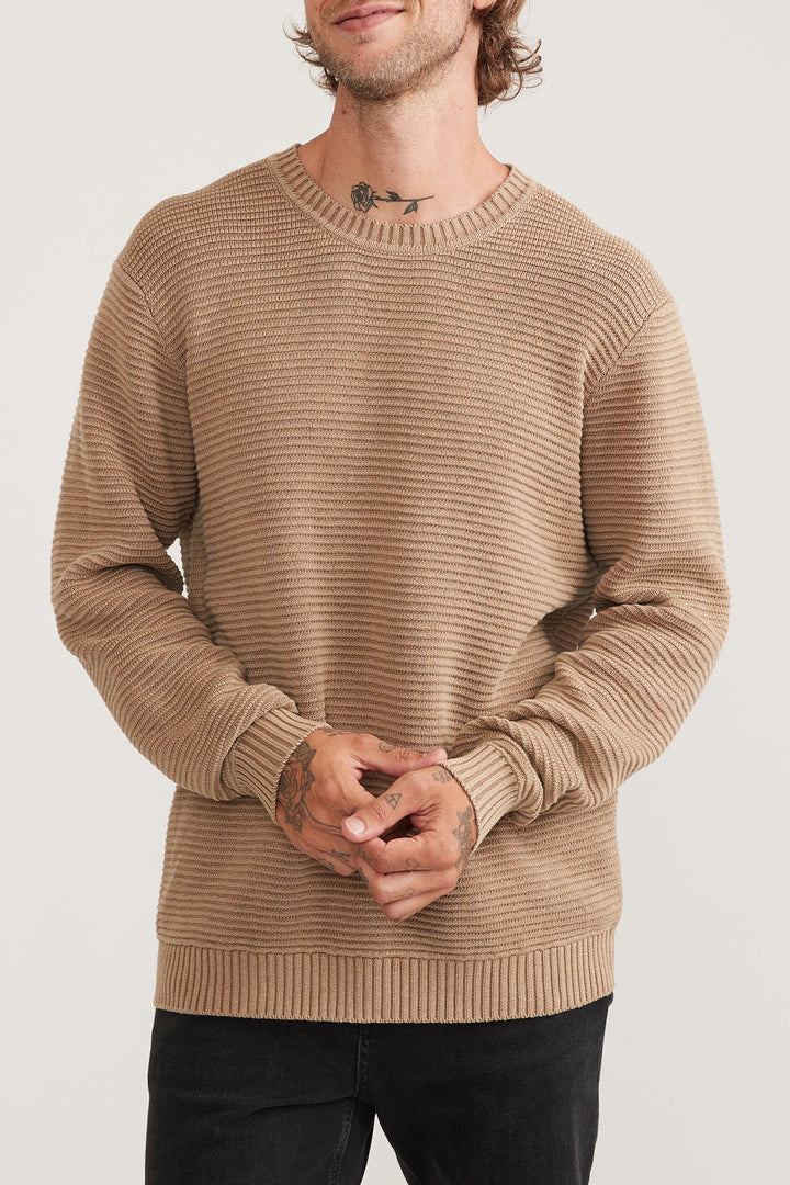 Garment Dye Crew Sweater - Toasted Coconut