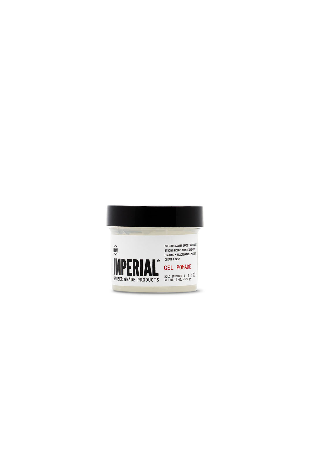 2 oz. container of Imperial Barber Grade Products Gel Pomade. Travel Size. 