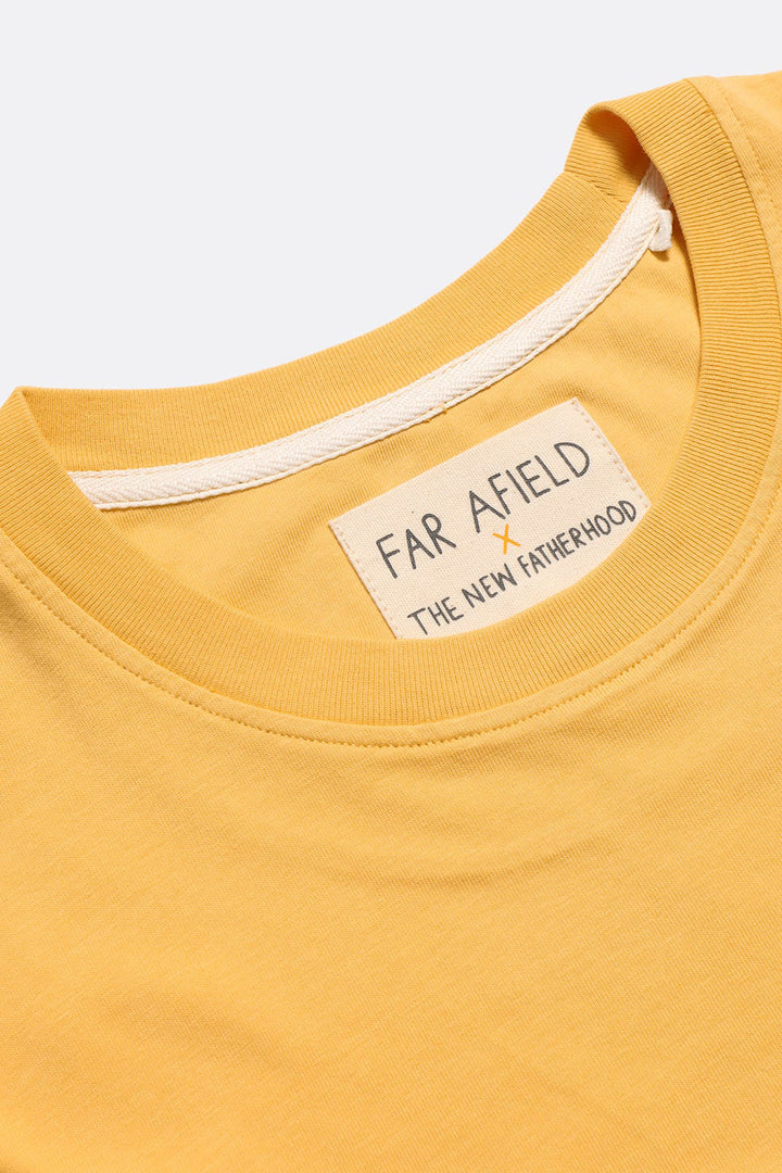 Good Dads Club Embroidered T-Shirt - Honey/ White