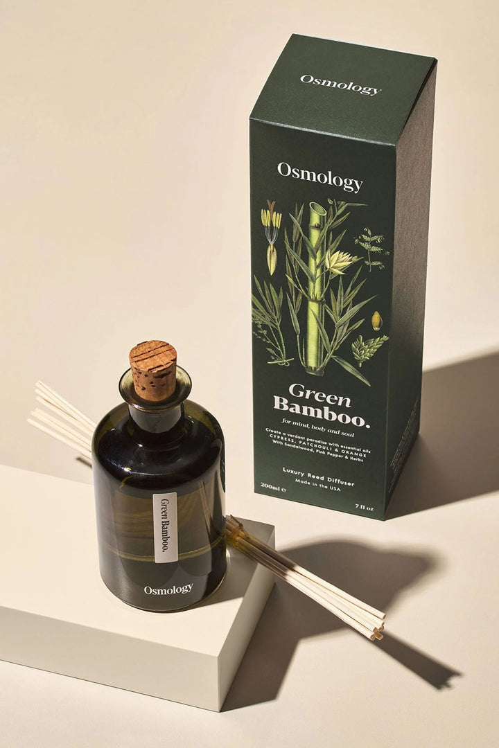 Green Bamboo Reed Diffuser - Cypress Patchouli/ Orange