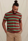Grom Hemp Crew - Henna Wide Stripe