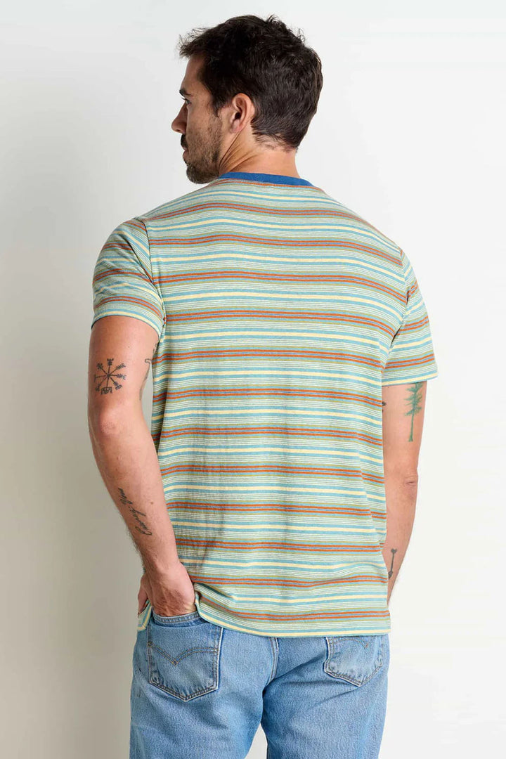 Grom Hemp Crew T-Shirt - Mineral Multi Stripe