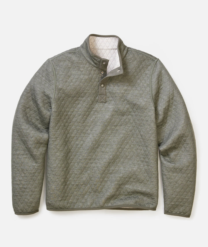 Corbet Quilted Reversible Pullover | Oatmeal/Olive
