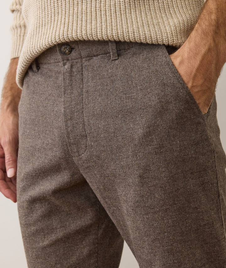 Saturday Slim Straight Houndstooth Chino