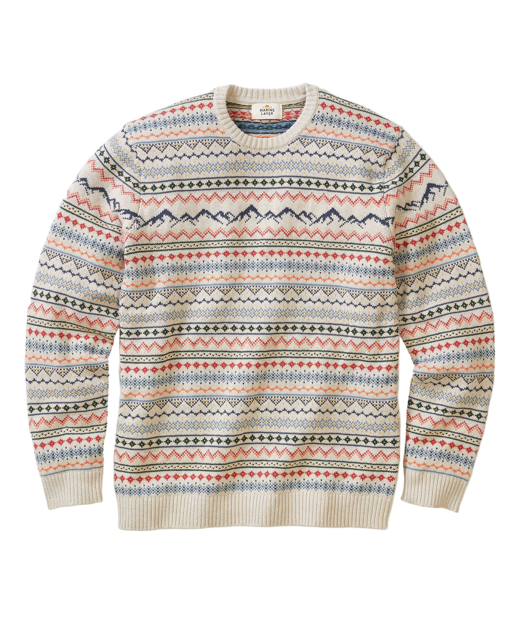 California Fair Isle Crew | Oatmeal Multi