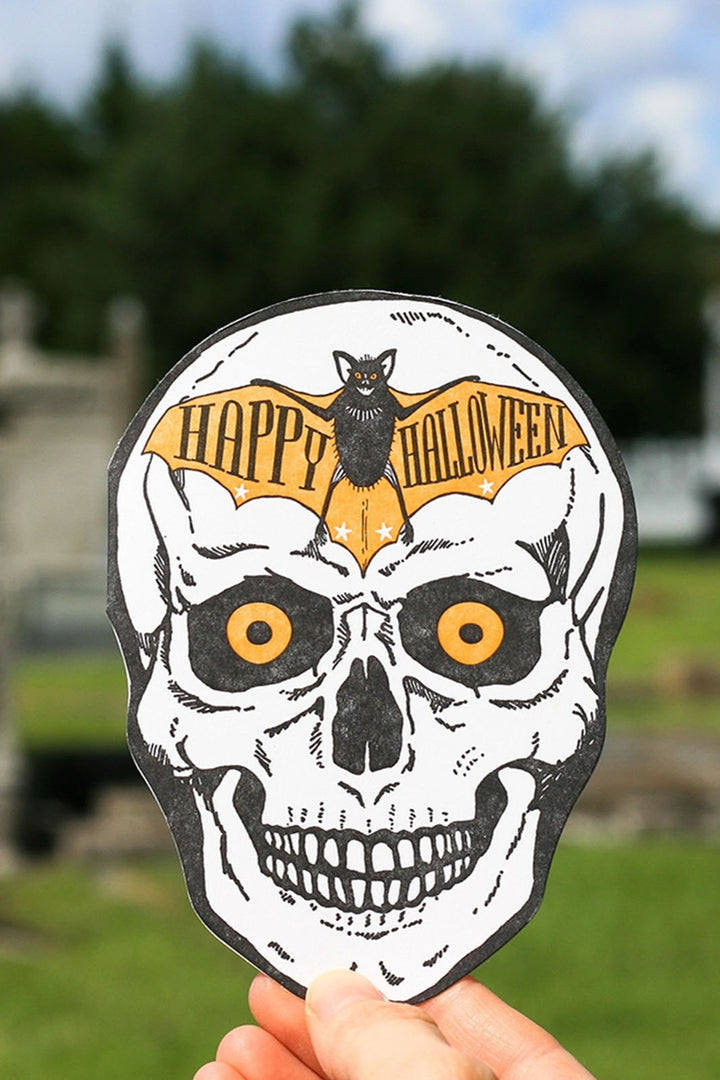 Happy Halloween Skull Card