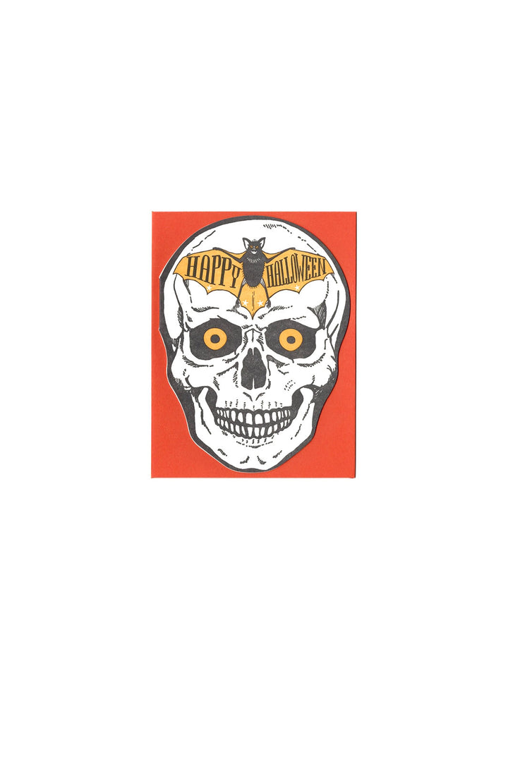 Happy Halloween Skull Card