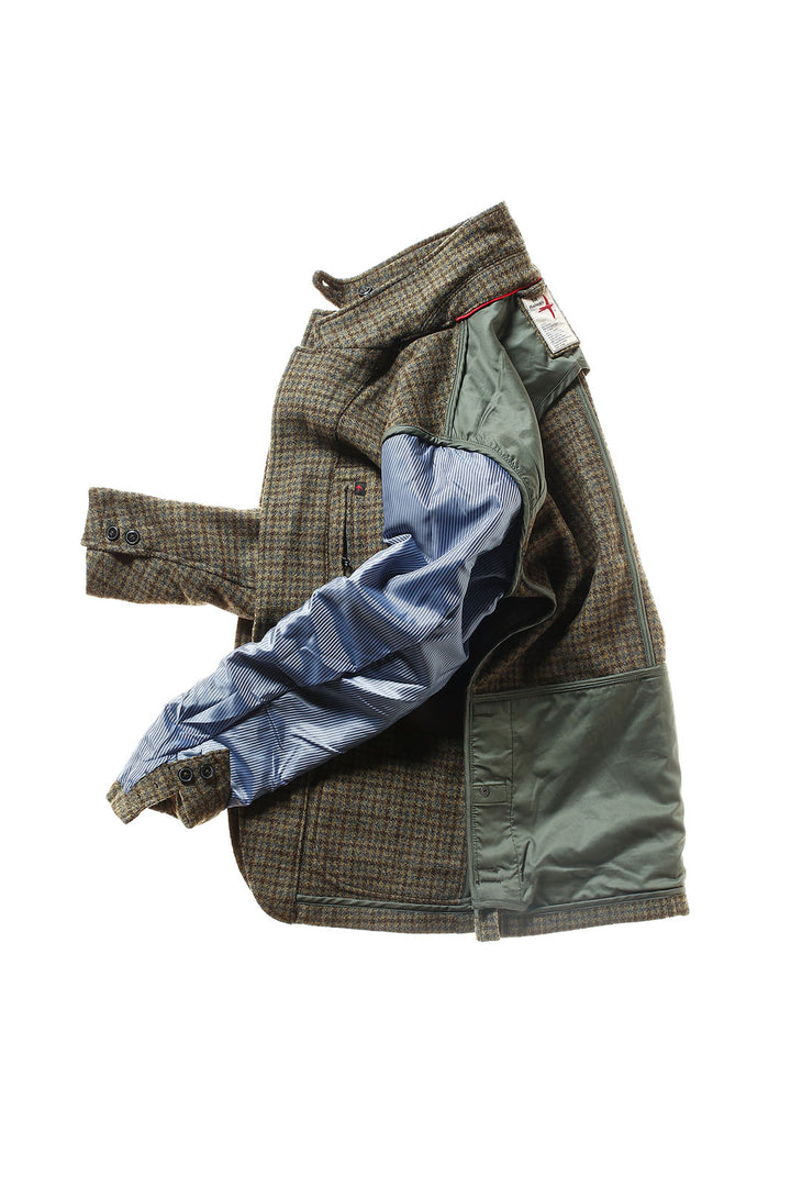 Heritage Trap Blazer - Olive Guncheck