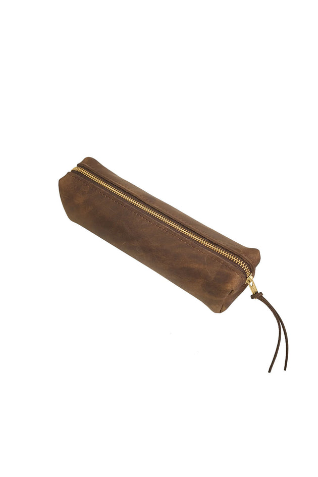 High Line Leather Pouch - Dark Brown