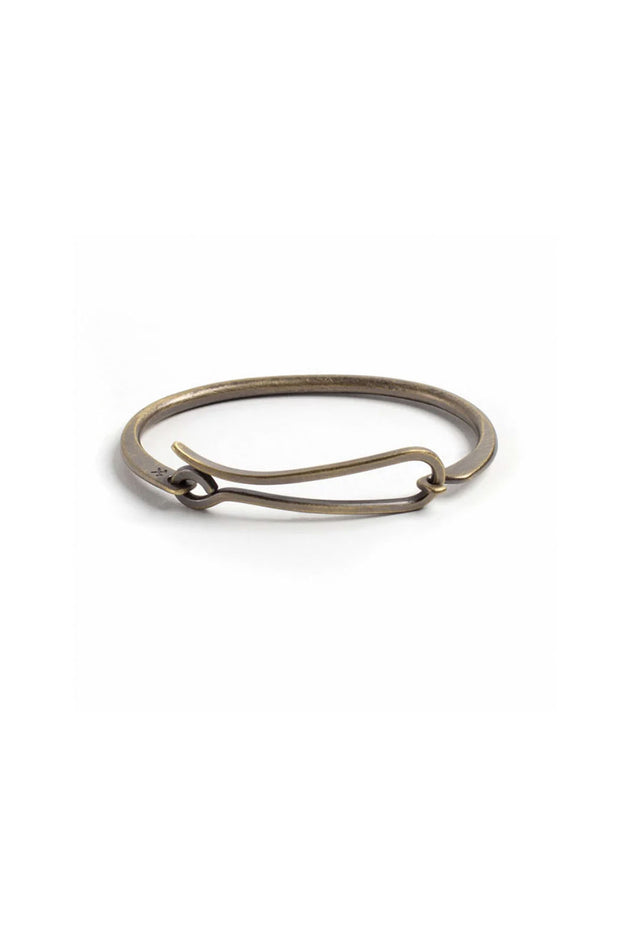 Hook Bracelet - Brass, Work Patina