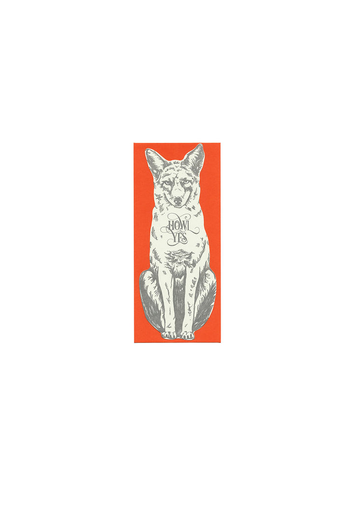 Howl Yes Grey Fox Card