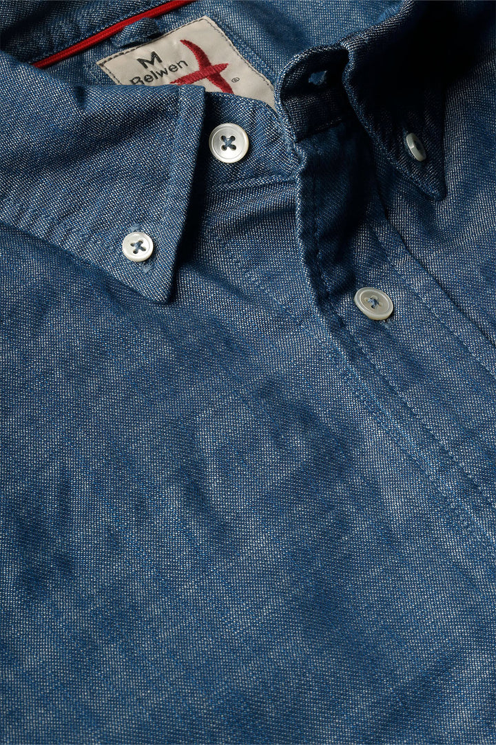 Huntsman Blues Button-Up - Bright Indigo Twill