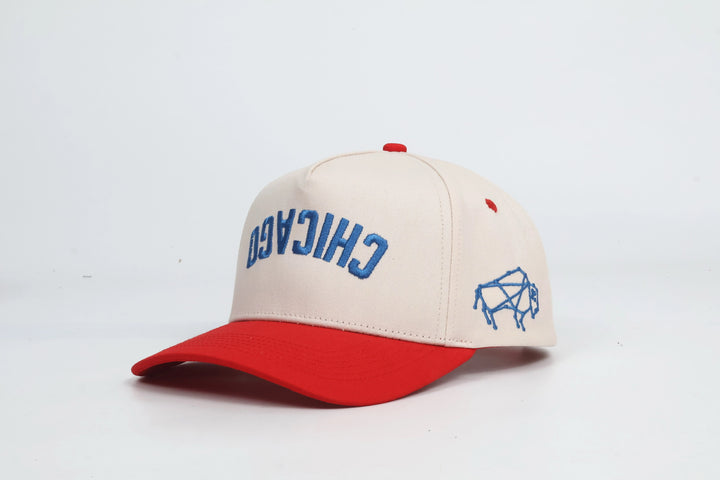 Upside Down CHICAGO Hat | Red & Royal