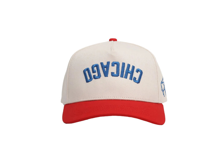 Upside Down CHICAGO Hat | Red & Royal