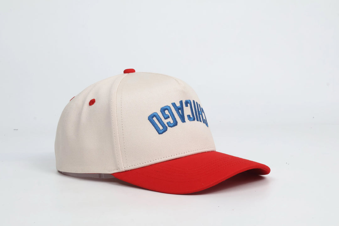 Upside Down CHICAGO Hat | Red & Royal