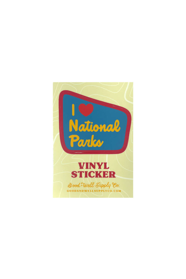 I ♡ National Parks Vinyl Sticker - Teal