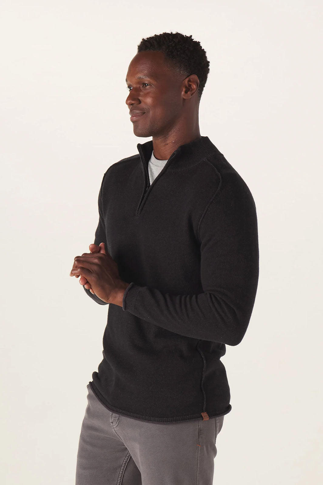 Jimmy Quarterzip Sweater - Black