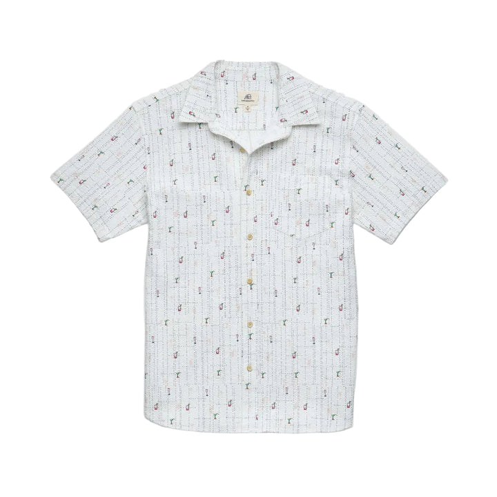 Joey Seersucker Cocktail Shirt | White Martini